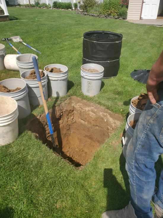 hole dug in ground