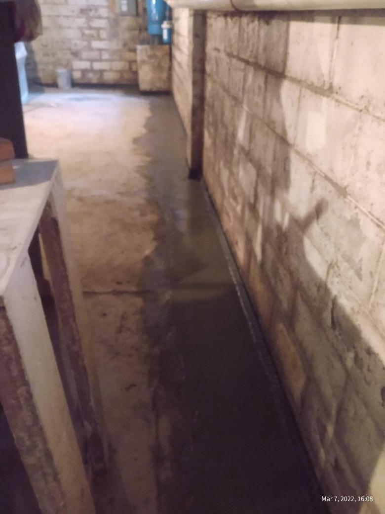 finished basement drainiage job